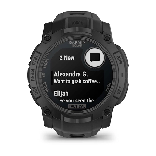 Garmin Instinct® 3 – 50 mm, Solar, Tactical Edition Black with Black Band