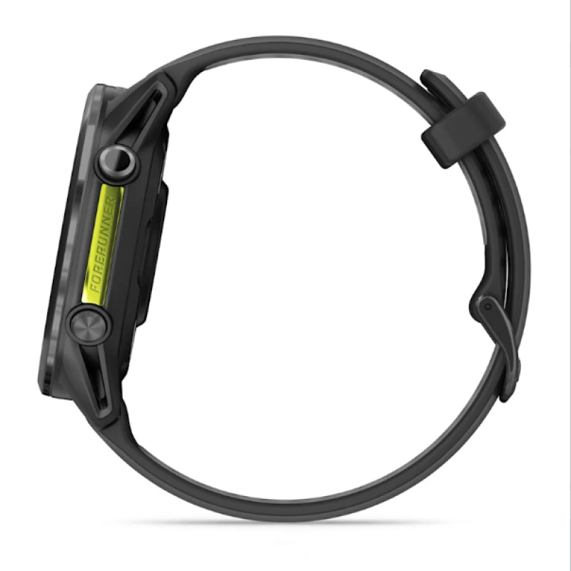 Garmin Forerunner® 970 Carbon Gray DLC Titanium with Black Case and Black/Translucent Whitestone Band