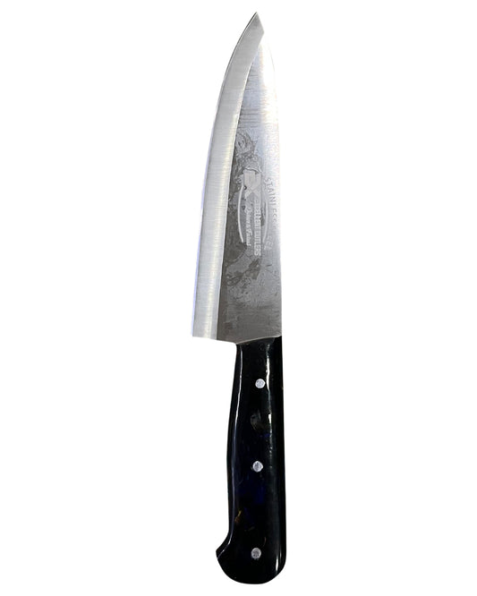 Excellent Resin 8" Kitchen Knife - (Black Marble Handle)