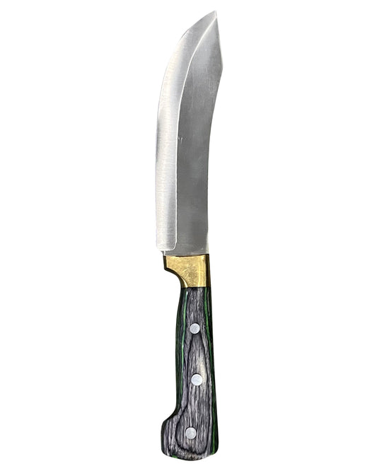 Heavy Duty Stainless Steel Curved Butcher & Skinning Knife - 7"