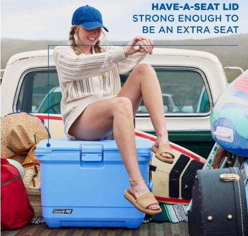 Coleman Pro 45 Quart Cooler Box – 43L Heavy-Duty Camping Ice Chest