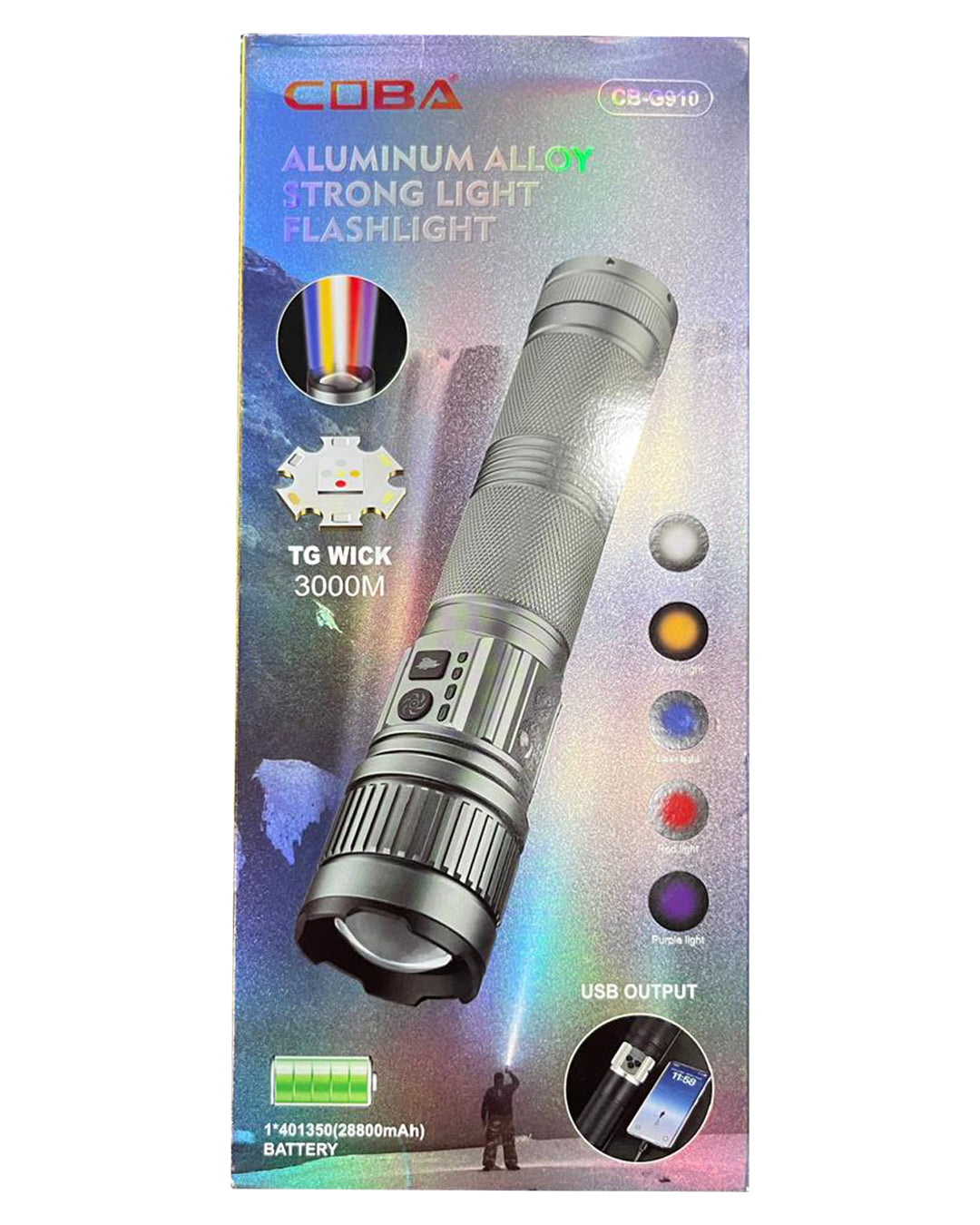 Coba Aluminum Alloy Strong Flashlight