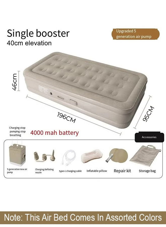 Portable Inflatable Air Mattress with Built-in Electric Pump