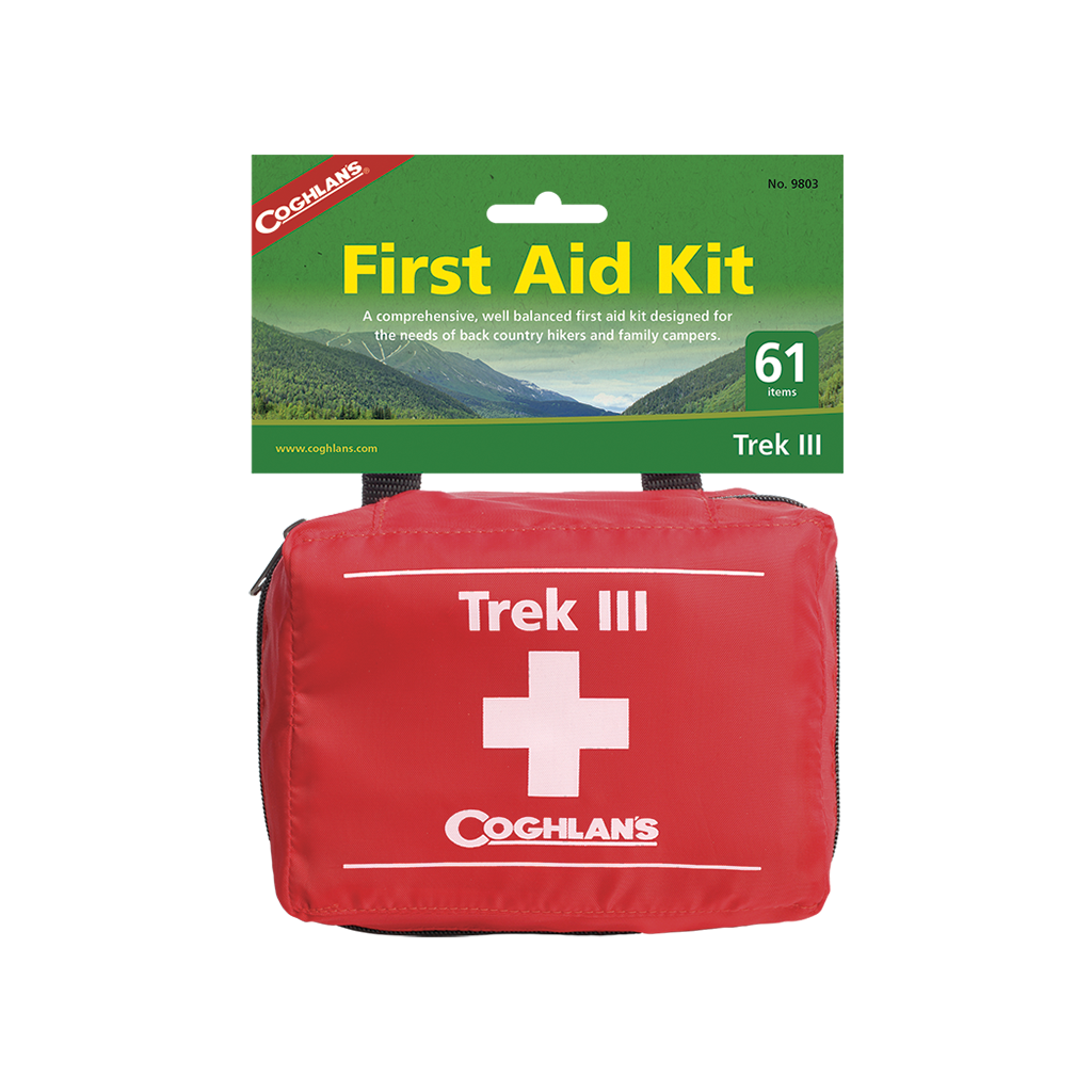 Coghlan's Trek III First Aid Kit | 60+ Piece Compact Kit for Hiking, Camping & Travel