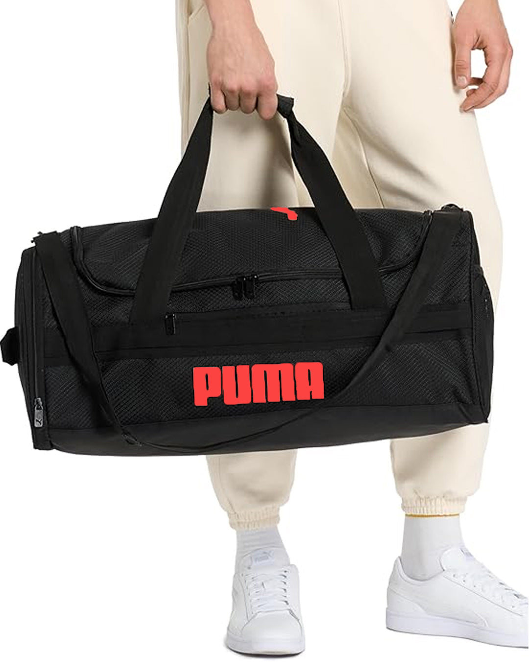 Puma Black Gym Duffle Bag