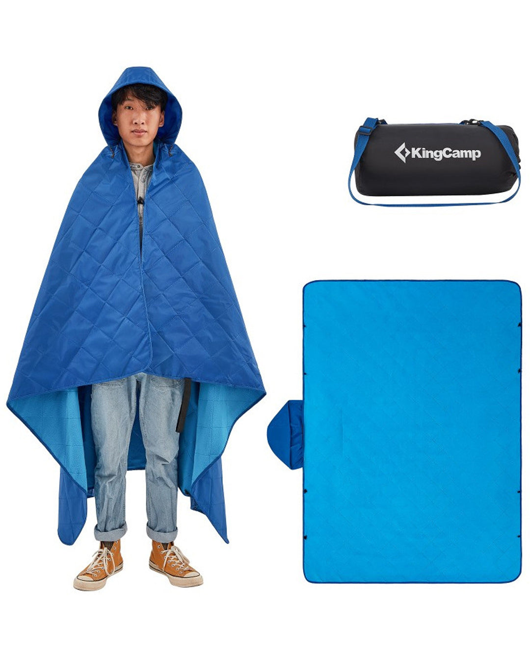 Kingcamp - Multi-Purpose Rain Coat & Blanket Blue