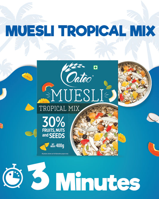 Muesli Tropical Mix 400 gms Ziplock