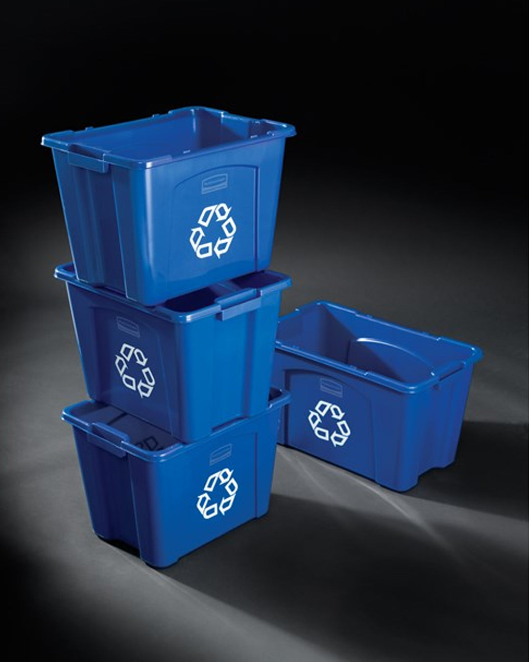 Rubbermaid Commercial Recycling Box 14 Gal Blue