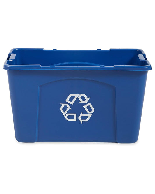 Rubbermaid Commercial Recycling Box 18 Gal Blue