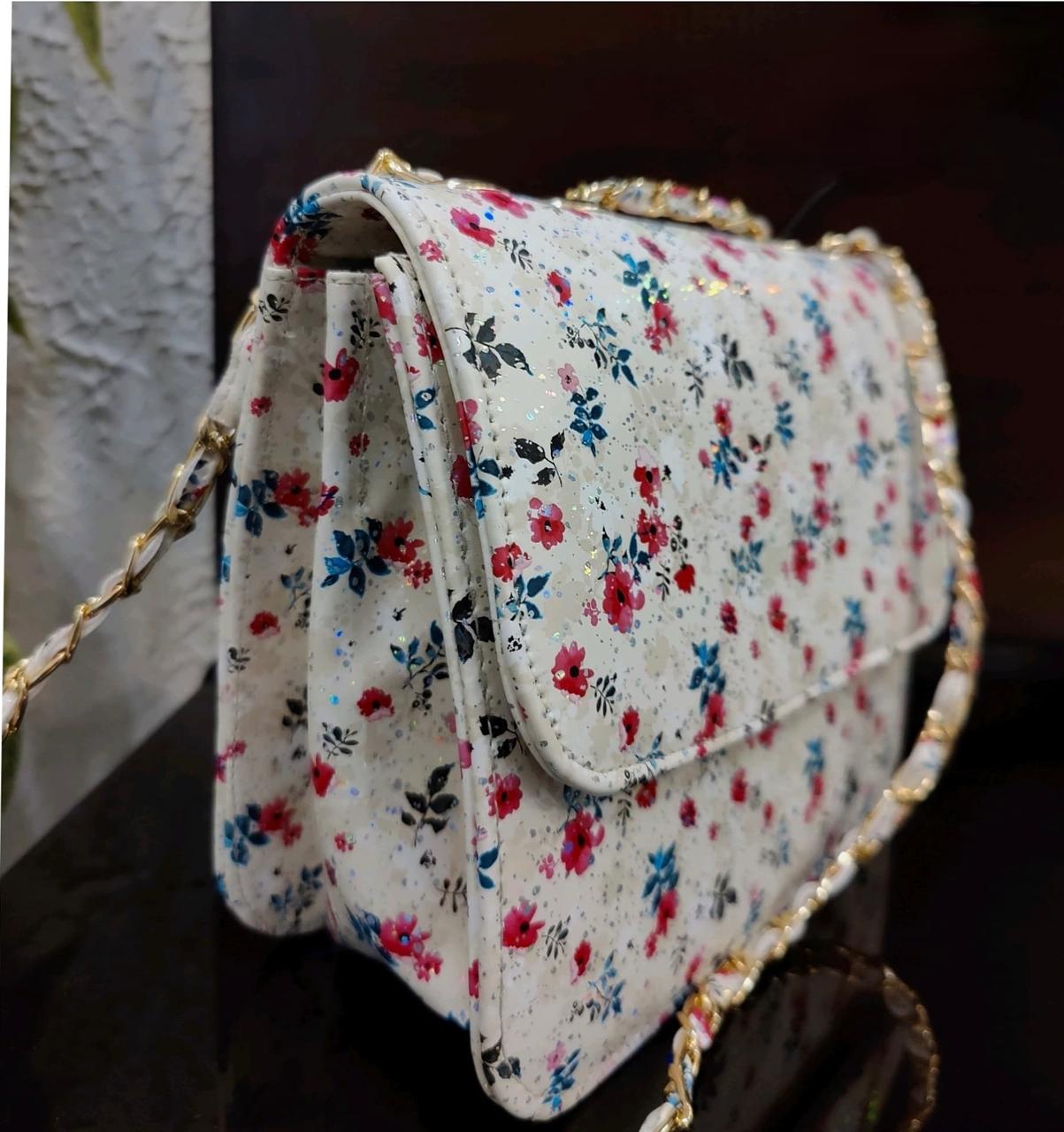 Blossom Charm Floral Chain Crossbody Bag