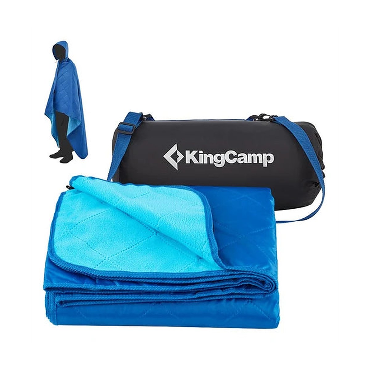 KingCamp – Multi-Purpose Rain Coat & Camp; Blanket Black