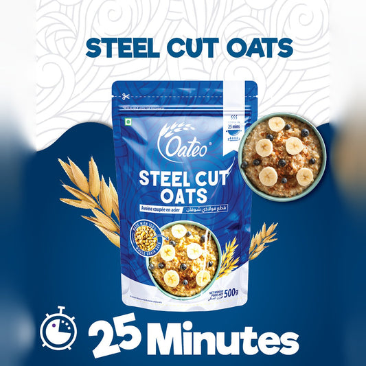 Oateo Steel Cut Oats 500 gms ziplock
