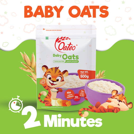 Oateo Baby Oats 500 gms Zip Lock Pouch