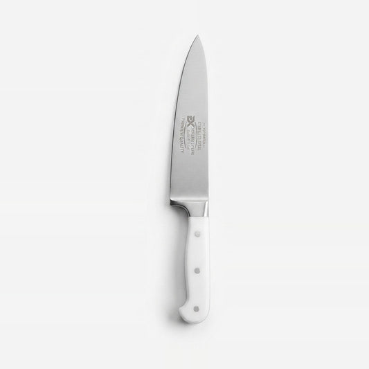 Professional Stainless Steel Chef's Knife - White Handle
