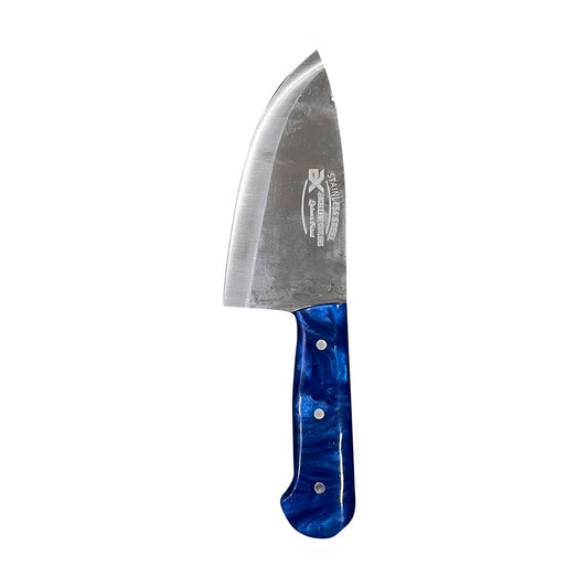 Excellent Cutlers Heavy Duty Mini Cleaver Chopper Knife - 6" (Blue Marble Handle)