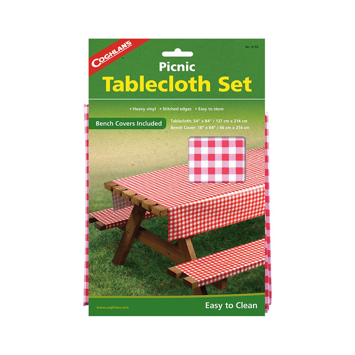Coghlan's Picnic Table Set 9155 – Tablecloth & Bench Covers