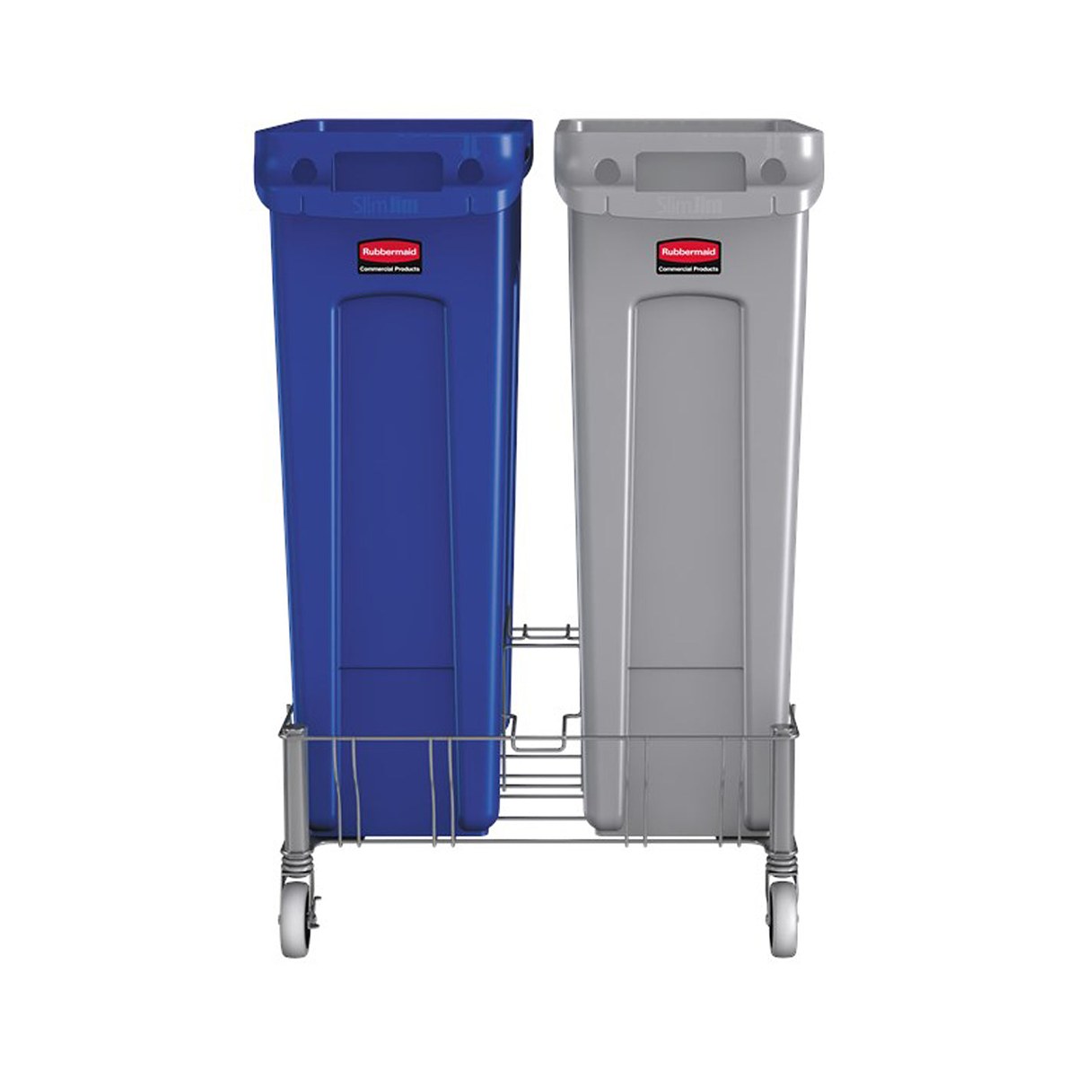 Rubbermaid Commercial Slim Jim® Double Stainless-Steel Dolly