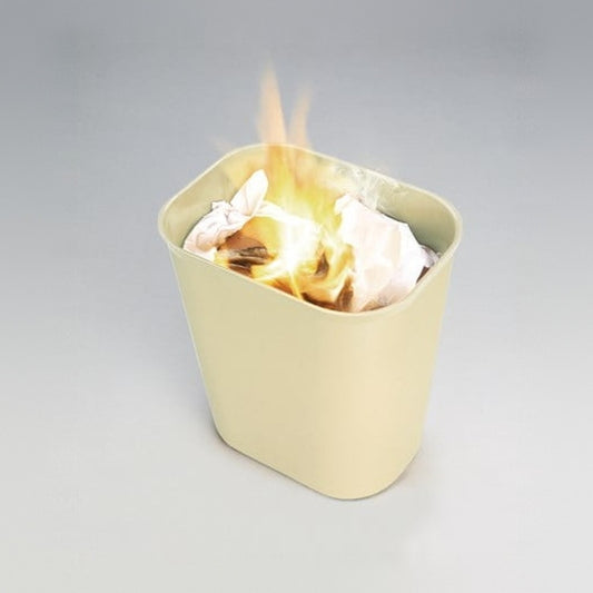 FIRE RESISTANT WASTEBASKET 14 QT GRAY