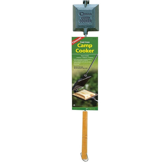 Coghlan's Cast Iron Camp Cooker – Pre-Seasoned Pie Iron & Sandwich Maker for Campfire Cooking