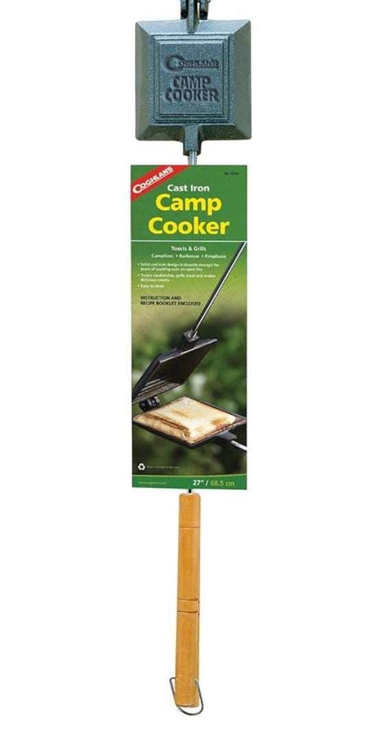 Coghlan's Cast Iron Camp Cooker – Pre-Seasoned Pie Iron & Sandwich Maker for Campfire Cooking