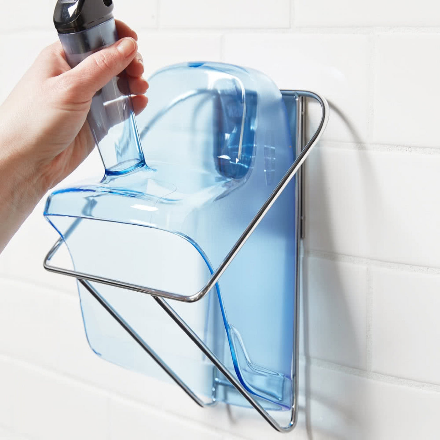 Ergo safe Ice Scoop With Hand Guard Blue