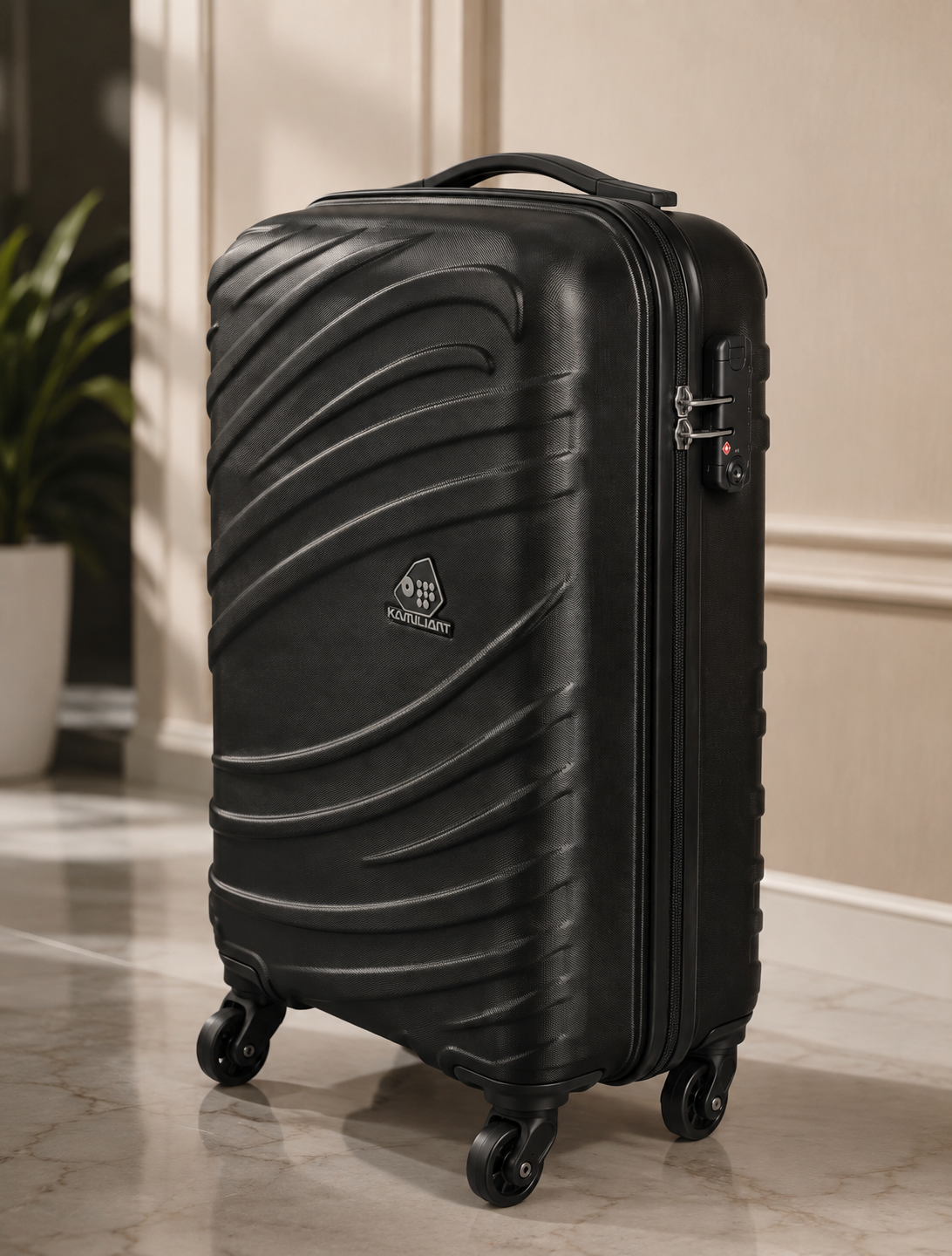Kamiliant Siklon Small Cabin Suitcase (56cm) – Hard Shell Spinner Luggage
