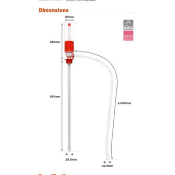 compare product DP 25 SYPHON HAND PUMP