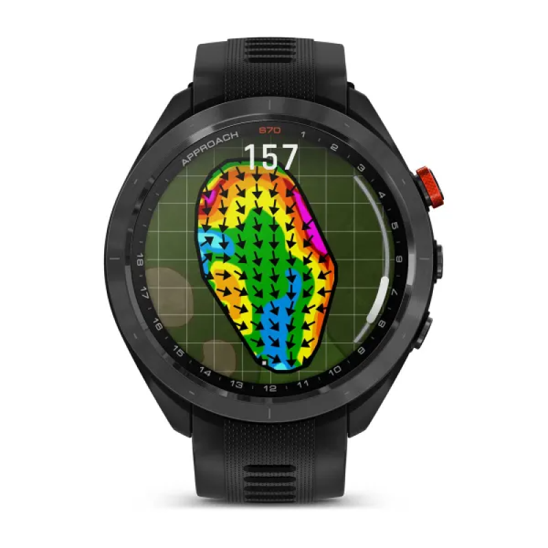 Garmin Approach® S70 - 47 mm Black Ceramic Bezel with Black Silicone Band