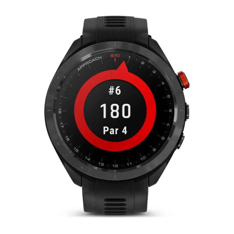 Garmin Approach® S70 - 47 mm Black Ceramic Bezel with Black Silicone Band