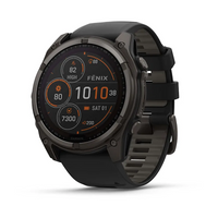 Garmin fenix® 8 – 51 mm, Solar, Sapphire Sapphire carbon gray DLC titanium with black/pebble gray silicone