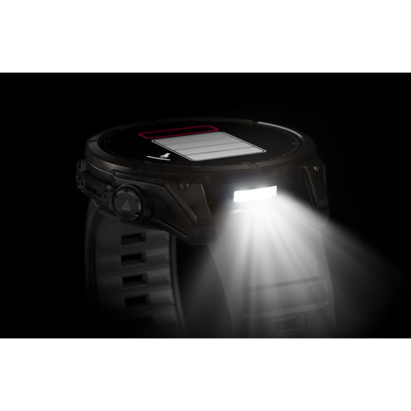 Garmin fenix® 8 – 47 mm, AMOLED Sapphire carbon gray DLC titanium with black/pebble gray silicone
