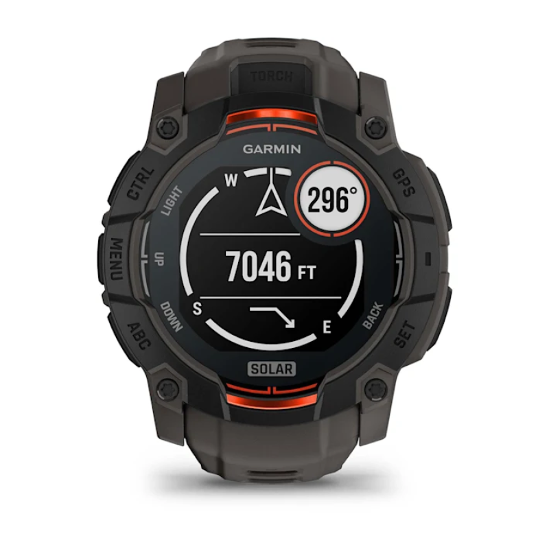 Garmin Instinct® 3 – 50 mm, Solar Black with Charcoal Band