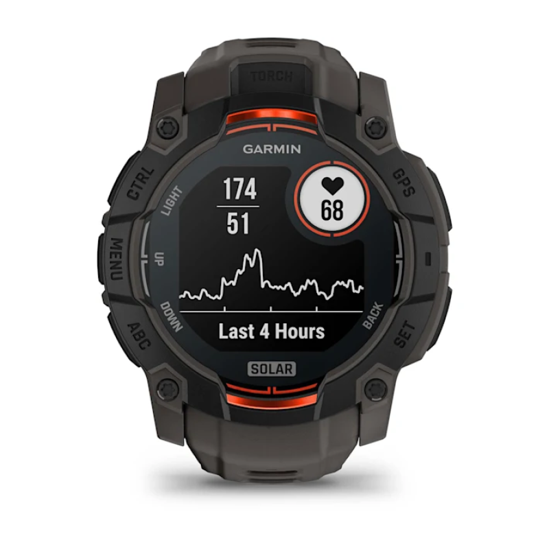Garmin Instinct® 3 – 50 mm, Solar Black with Charcoal Band