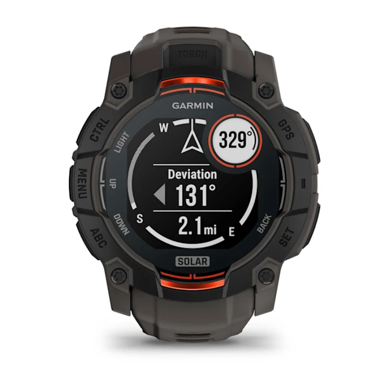 Garmin Instinct® 3 – 50 mm, Solar Black with Charcoal Band