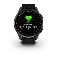Garmin Approach® S50 Slate Aluminum Bezel with Black ComfortFit Nylon Band