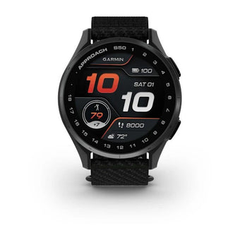 compare product Garmin Approach® S50 Slate Aluminum Bezel with Black ComfortFit Nylon Band