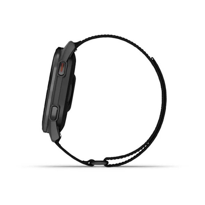 Garmin Approach® S50 Slate Aluminum Bezel with Black ComfortFit Nylon Band