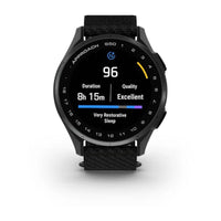 Garmin Approach® S50 Slate Aluminum Bezel with Black ComfortFit Nylon Band