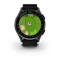Garmin Approach® S50 Slate Aluminum Bezel with Black ComfortFit Nylon Band