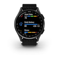 Garmin Approach® S50 Slate Aluminum Bezel with Black ComfortFit Nylon Band