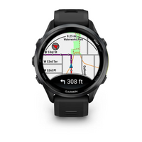 Garmin Forerunner® 970 Carbon Gray DLC Titanium with Black Case and Black/Translucent Whitestone Band