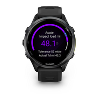Garmin Forerunner® 970 Carbon Gray DLC Titanium with Black Case and Black/Translucent Whitestone Band