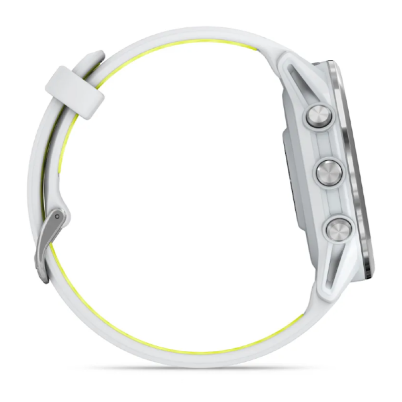 Garmin Forerunner® 970 Titanium with Whitestone Case and Whitestone/Translucent Amp Yellow Band
