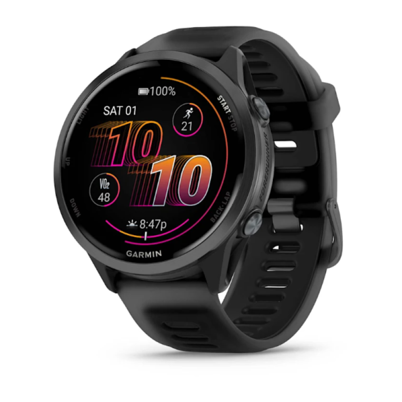 Garmin Forerunner® 570 - 47mm Slate Gray Aluminum with Translucent Black/Black Band