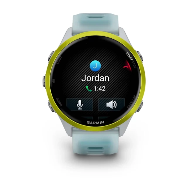 Garmin Forerunner® 570 - 47mm Amp Yellow Aluminum with Translucent Whitestone/Turquoise Band