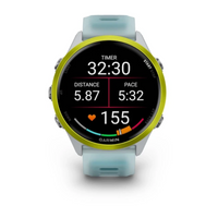 Garmin Forerunner® 570 - 47mm Amp Yellow Aluminum with Translucent Whitestone/Turquoise Band