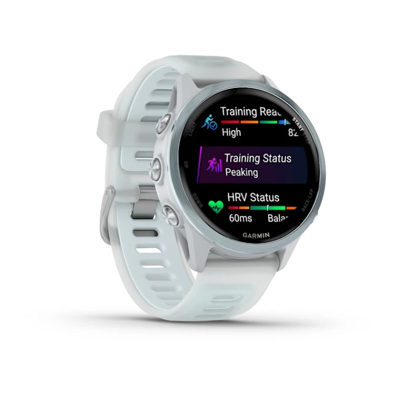 Garmin Forerunner® 570 - 42mm Cloud Blue Aluminum with Translucent Whitestone/Cloud Blue Band