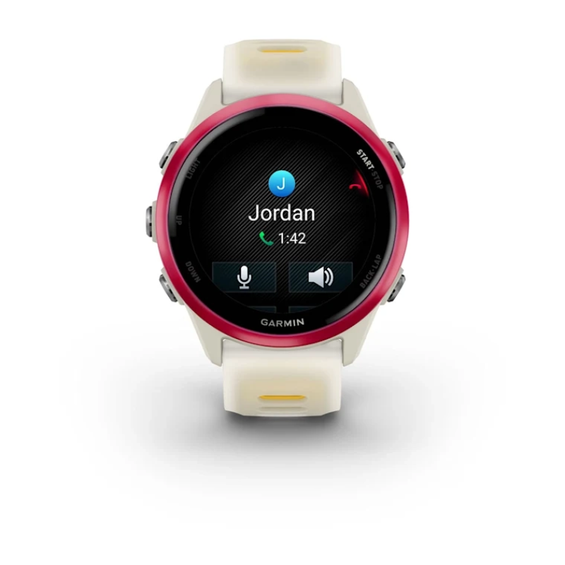 Garmin Forerunner® 570 - 42mm Raspberry Aluminum with Translucent Bone/Mango Band