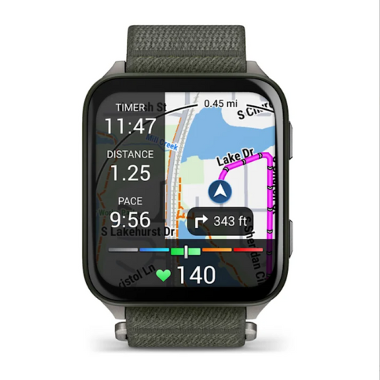 Garmin Venu® X1 Black with Slate Titanium Caseback and Black ComfortFit Nylon Band