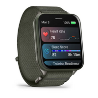Garmin Venu® X1 Moss with Titanium Caseback and Moss ComfortFit Nylon Band